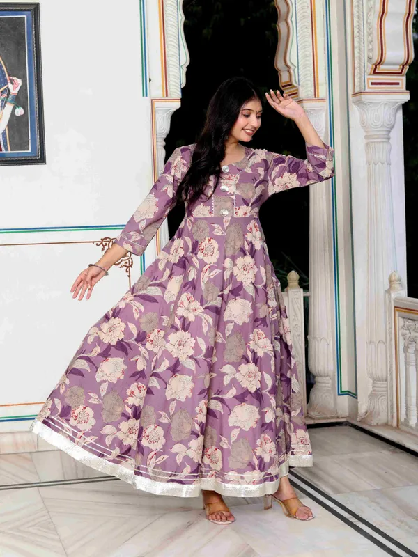 Women's_Purple_Flower_Printed_With_Beautiful_Lace_Border_Details_Anarkali_Kurta_-_Doriyan
