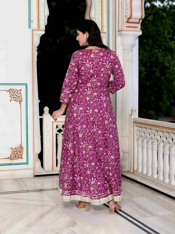 Women's_Cotton_Gotapatti_And_Lace_Border_Details_Floral_Printed_Purple_Anarkali_Kurta_-_Doriyan