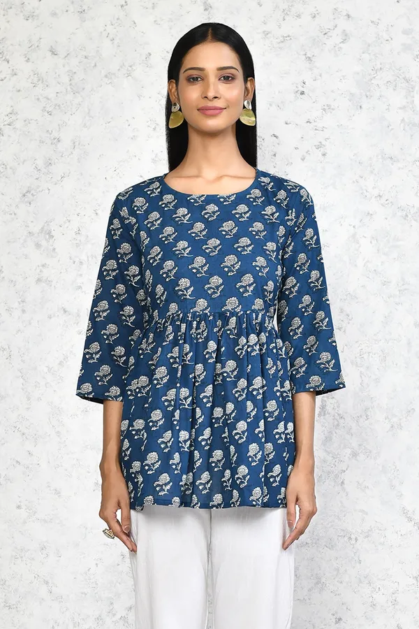 Women's_Cotton_Floral_Print_Tunic_-_Doriyan