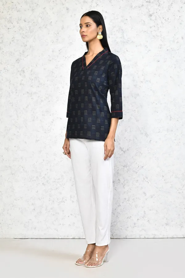 Women's_Blue_Printed_Indigo_Tunic_-_Doriyan