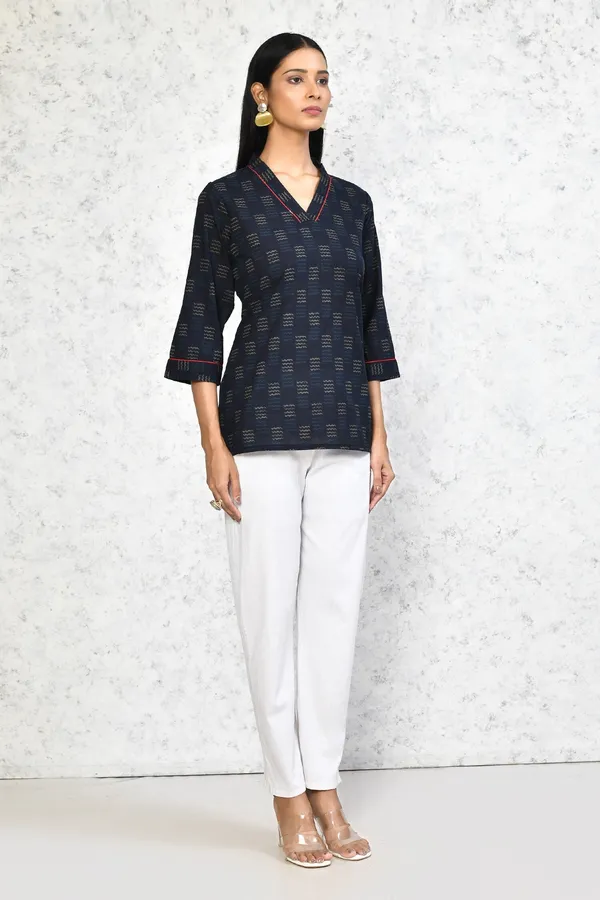 Women's_Blue_Printed_Indigo_Tunic_-_Doriyan