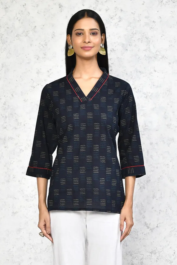Women's_Blue_Printed_Indigo_Tunic_-_Doriyan