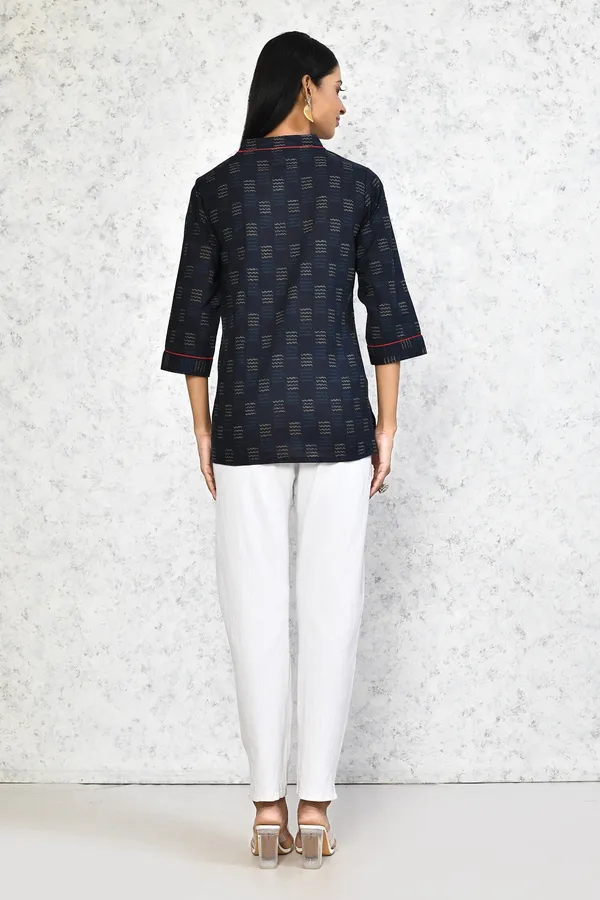 Women's_Blue_Printed_Indigo_Tunic_-_Doriyan