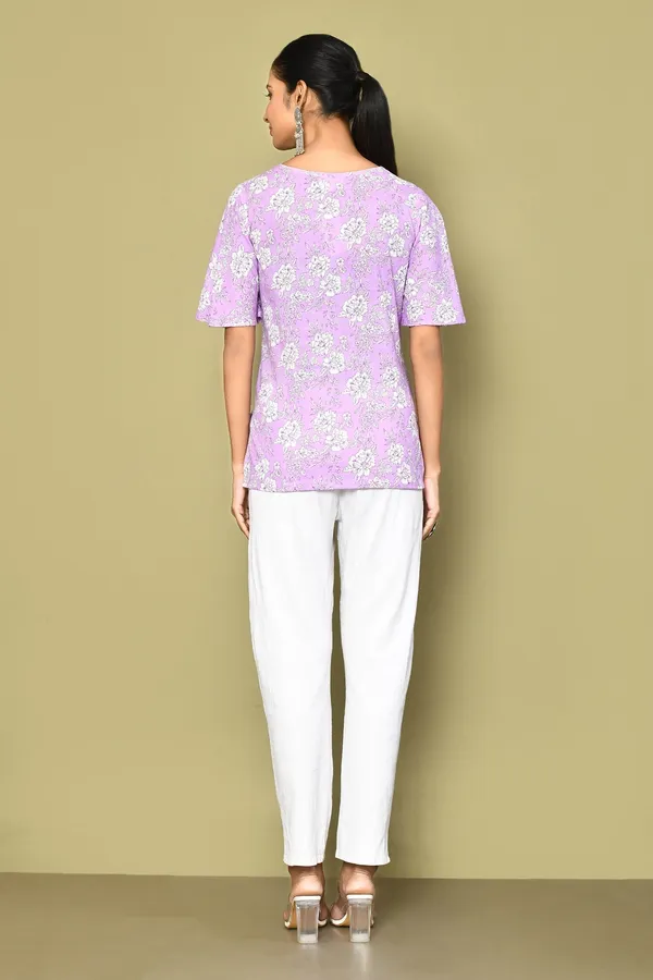 Women's_Lavender-Coloured_Bell_Sleeve_Floral_Print_Tunic_-_Doriyan
