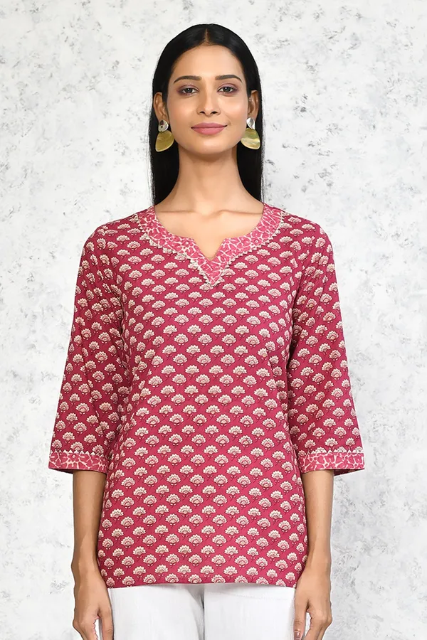 Women's_Floral_Printed_Pure_Cotton_Tunic_-_Doriyan