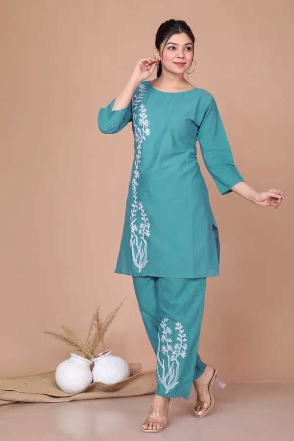 Women'S_Green_Printed_Cotton_Co-Ord_Set_-_Doriyan