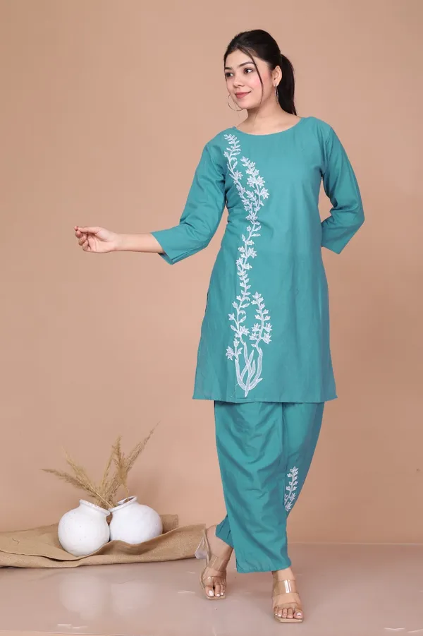 Women'S_Green_Printed_Cotton_Co-Ord_Set_-_Doriyan