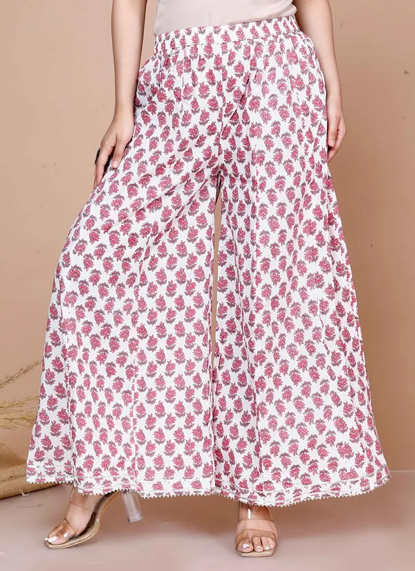 Women'S_Pink_Cotton_Festive_Kurta_With_Flared_Palazzo_&_Dupatta_Set_-_Doriyan