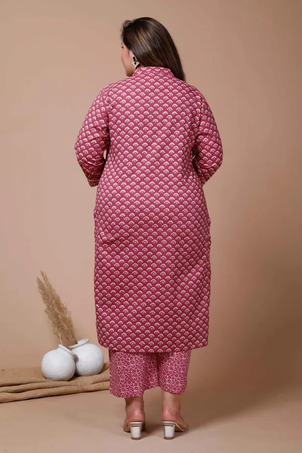 Women's_Plus_Size_Pink_Printed_Gota_Patti_Cotton_Kurta_With_Palazzo_-_Doriyan
