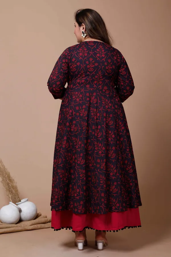 Women's_Plus_Size_Maroon_Printed_Cotton_Anarkali_Kurta_&_DupattaÃ‚_-_Doriyan