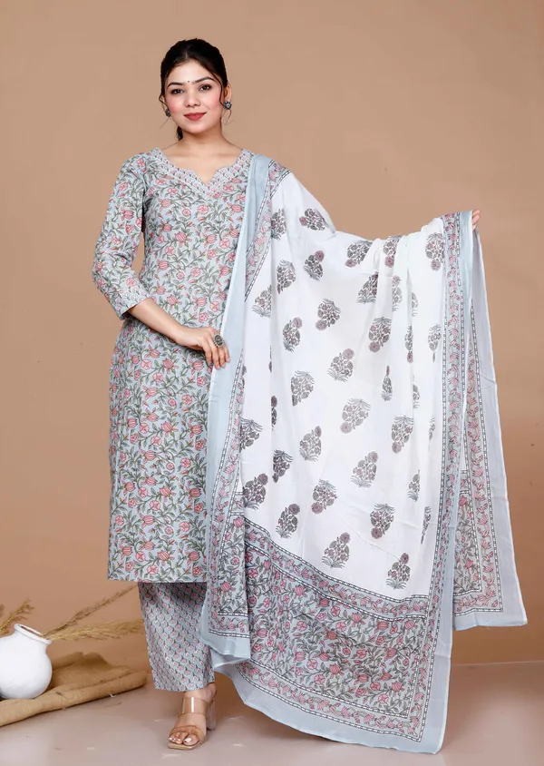 Women'S_Blue_Gota_Patti_Cotton_Kurta_With_Palazzo_And_Dupatta_Set_-_Doriyan