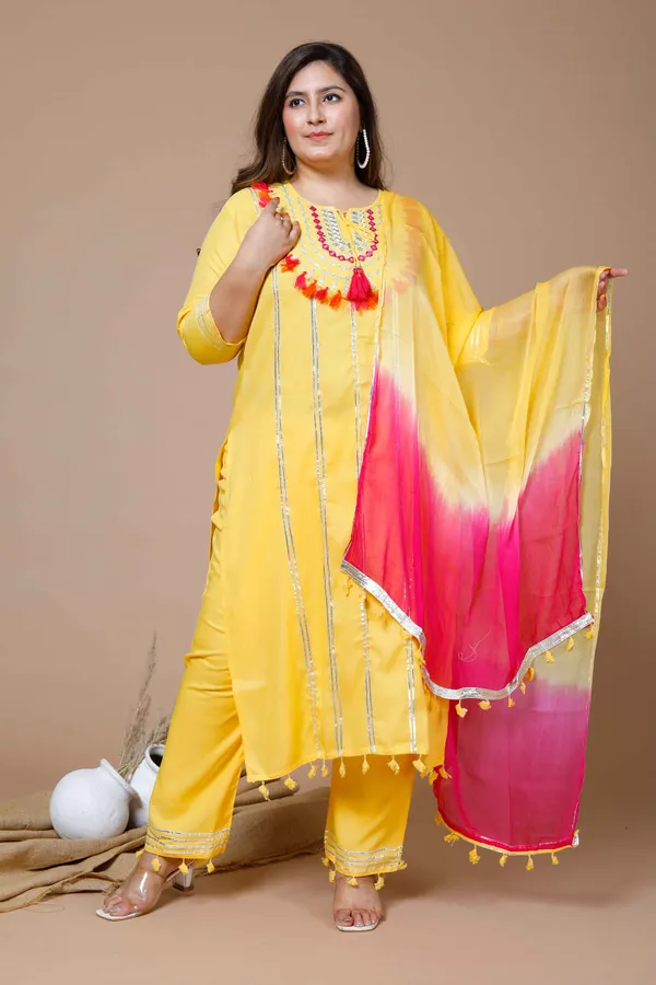 Women's_Plus_Size_Yellow_Embroidered_Straight_Kurta_And_Palazzo_With_Dupatta_Set_-_Doriyan