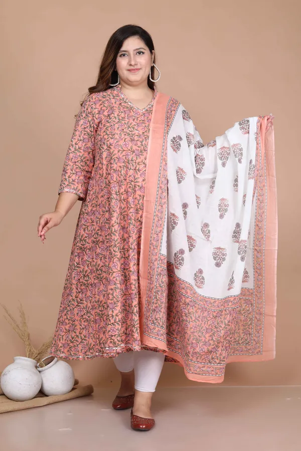 Women's_Plus_Size_Surpassing_Orange_Partywear_Floral_Printed_Anarkali_Kurta_DupattaÃ‚_-_Doriyan