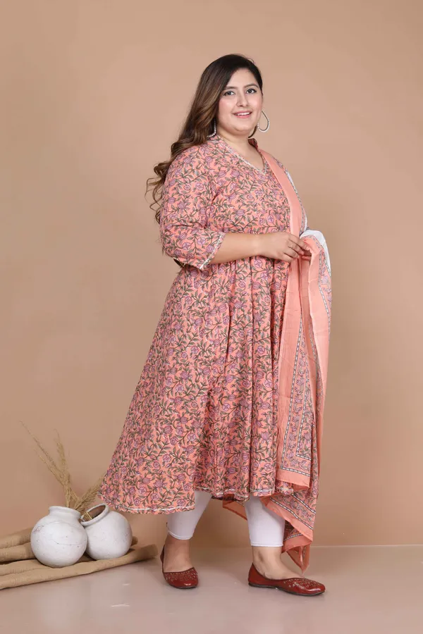 Women's_Plus_Size_Surpassing_Orange_Partywear_Floral_Printed_Anarkali_Kurta_DupattaÃ‚_-_Doriyan
