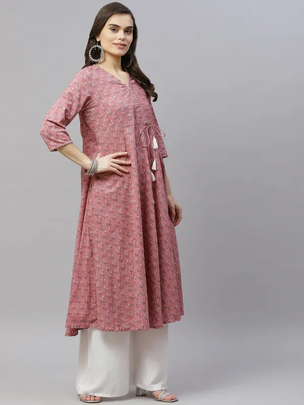 Women's_Pink_Cotton_Floral_Print_Anarkali_Kurta_With_Dupatta_-_Doriyan