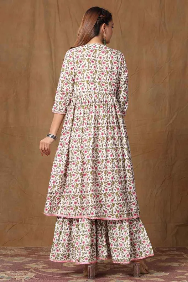 Women's_Pink_Cotton_Floral_Print_Anarkali_Kurta_Sharara_-_Doriyan