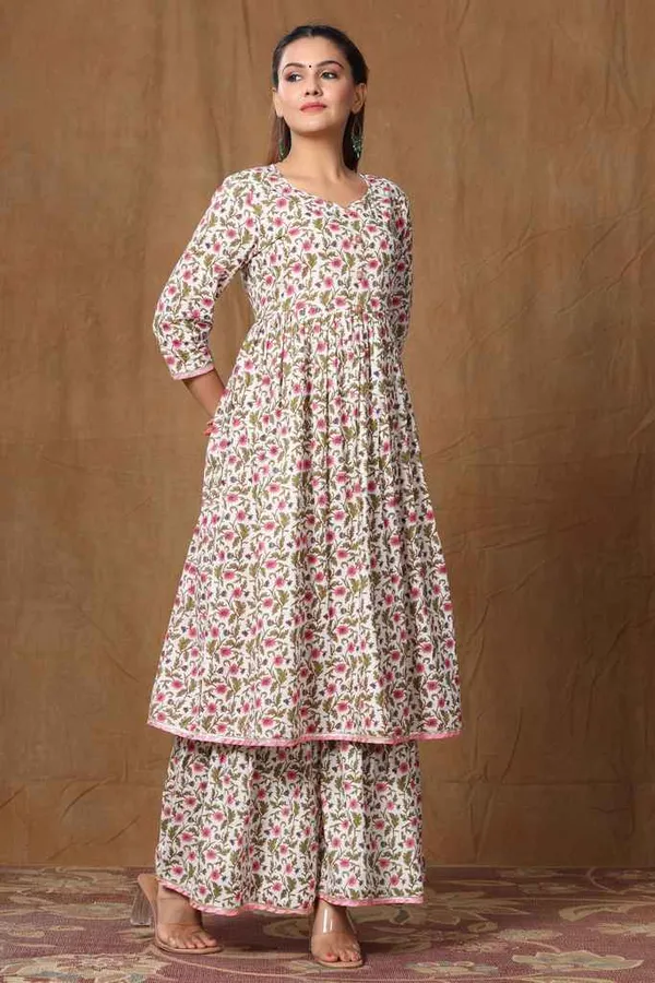 Women's_Pink_Cotton_Floral_Print_Anarkali_Kurta_Sharara_-_Doriyan