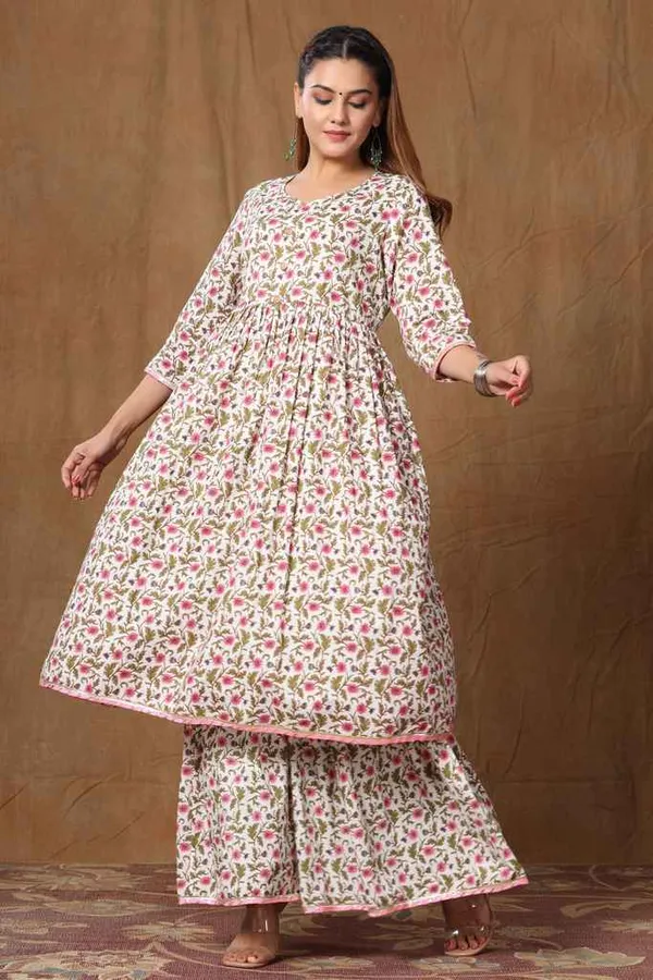 Women's_Pink_Cotton_Floral_Print_Anarkali_Kurta_Sharara_-_Doriyan