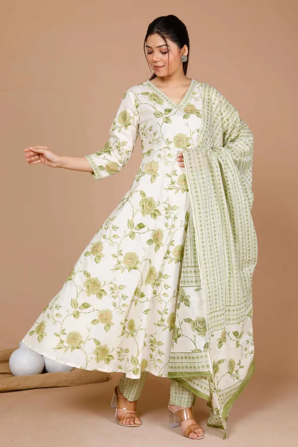 Women's_Green_Printed_Anarkali_Kurta_With_Palazzo_And_Dupatta_-_Doriyan