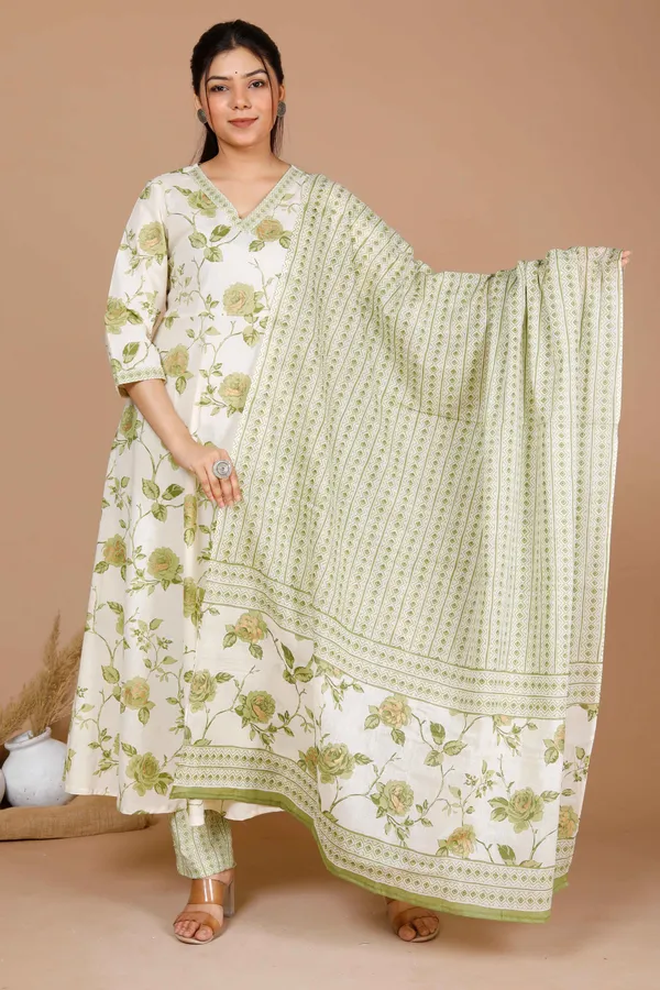 Women's_Green_Printed_Anarkali_Kurta_With_Palazzo_And_Dupatta_-_Doriyan