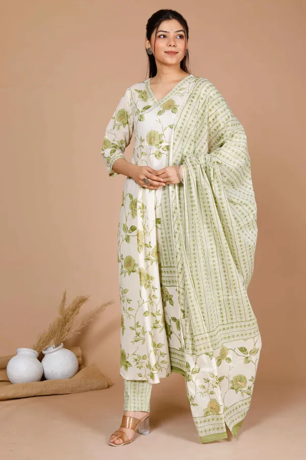 Women's_Green_Printed_Anarkali_Kurta_With_Palazzo_And_Dupatta_-_Doriyan