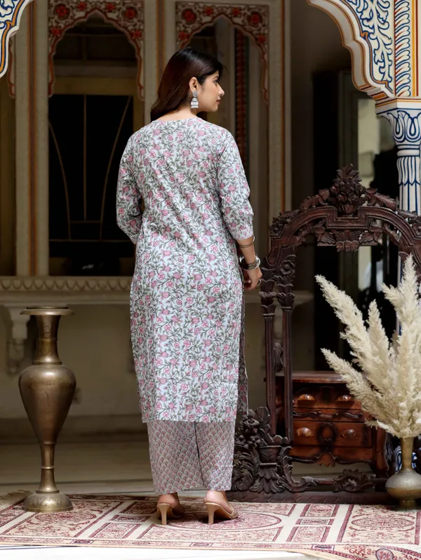 Women's_Blue_Cotton_Floral_Printed_Straight_Kurta_PalazzoÃ‚_-_Doriyan