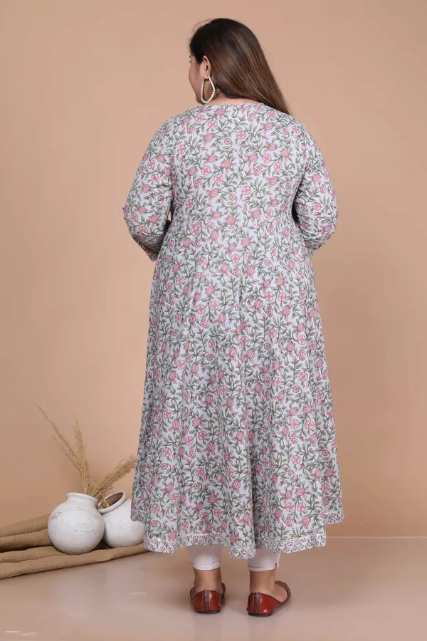 Women's_Plus_Size_Blue_Printed_With_Gota_Patti_Work_Anarkali_Kurta_With_Dupatta_-_Doriyan
