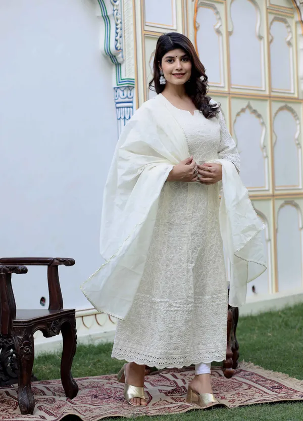 Women's_Beige_Embroidered_Chikankari_Kurta_&_Dupatta_-_Doriyan