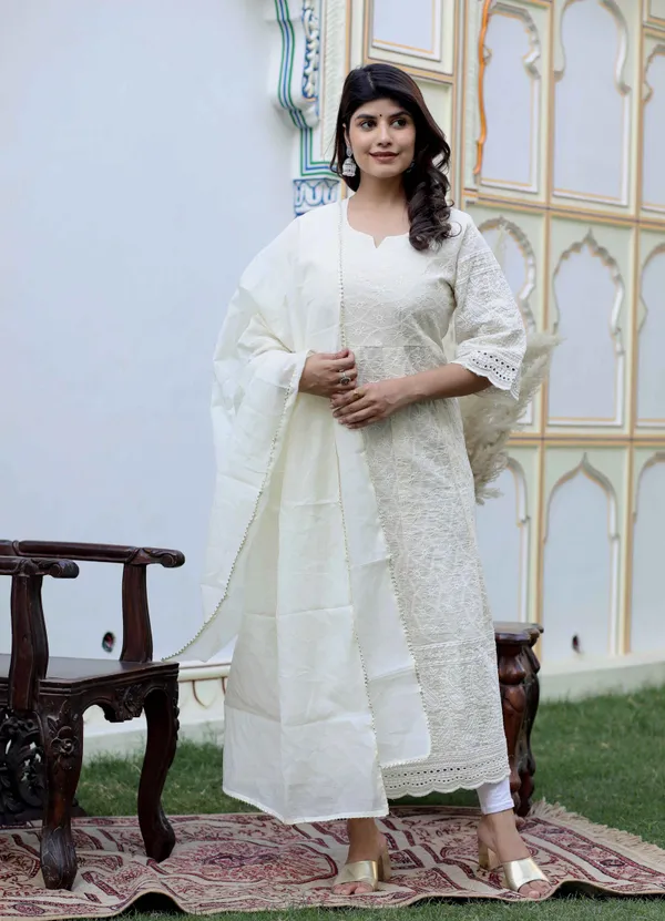 Women's_Beige_Embroidered_Chikankari_Kurta_&_Dupatta_-_Doriyan