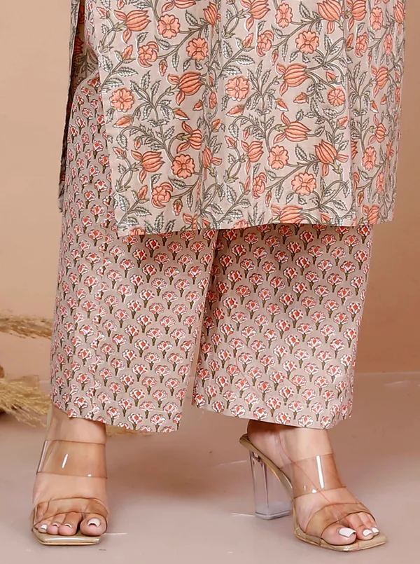 Women'S_Brown_Pure_Cotton_Printed_Straight_Kurta_And_Palazzo_-_Doriyan