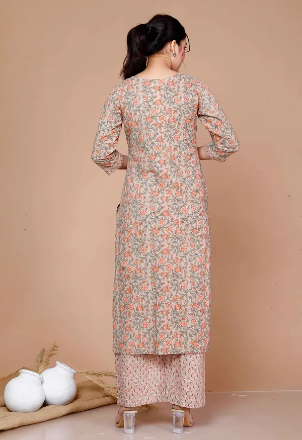 Women'S_Brown_Pure_Cotton_Printed_Straight_Kurta_And_Palazzo_-_Doriyan