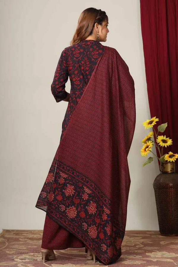 Women's_Pure_Cotton_Printed_Straight_Kurta_And_Sharara_With_Dupatta_Set_-_Doriyan