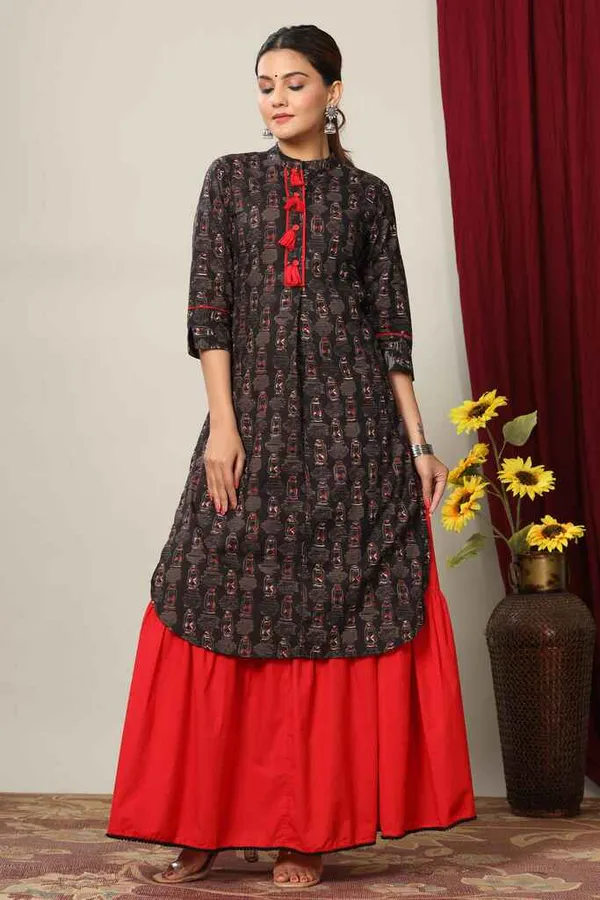 Women's_Pure_Cotton_Printed_Straight_Kurta_And_Skirt_-_Doriyan