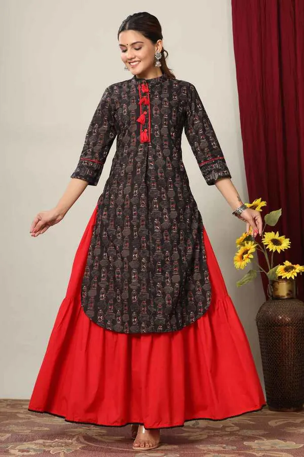 Women's_Pure_Cotton_Printed_Straight_Kurta_And_Skirt_-_Doriyan