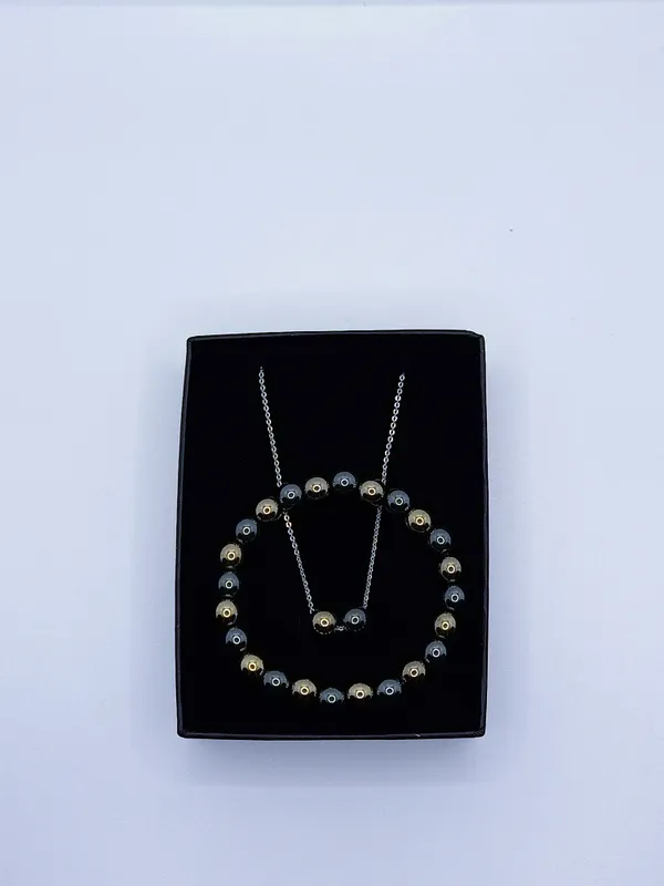 Karz_Mukti_Bracelet_&_Pendant_(With_Original_Golden_&_Grey_Hematite)