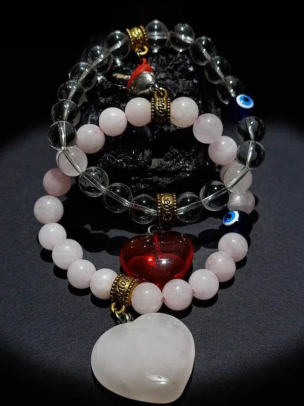 Couple_Love_Attraction,_Sphatik_&_Rose_Quads__Bracelets_(Active_Heart_Chakra)