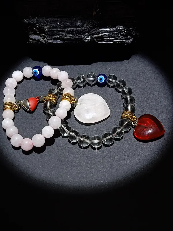 Couple_Love_Attraction,_Sphatik_&_Rose_Quads__Bracelets_(Active_Heart_Chakra)