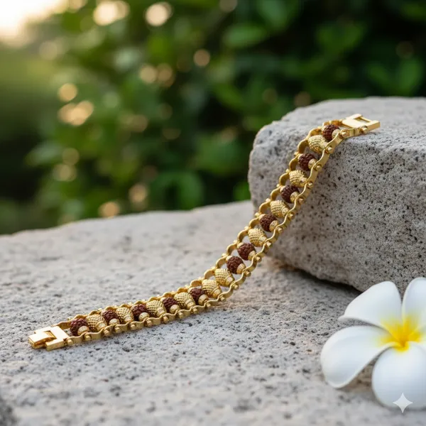 Gold_Plated_Golden_Beads_Modern_Rudraksha_Bracelet