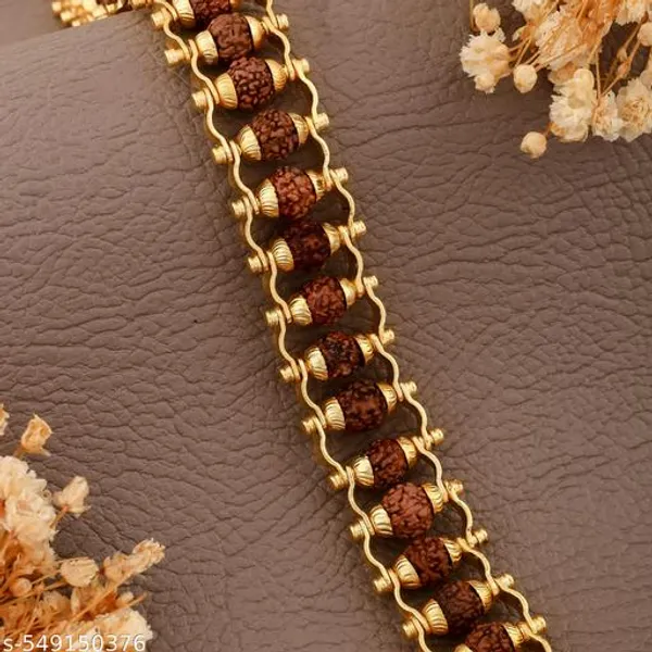 Gold_Plated_Modern_Rudraksha_Bracelet
