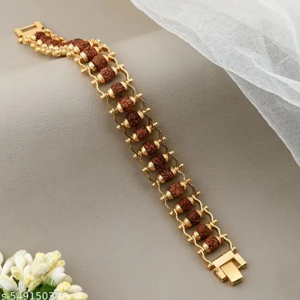 Gold_Plated_Modern_Rudraksha_Bracelet