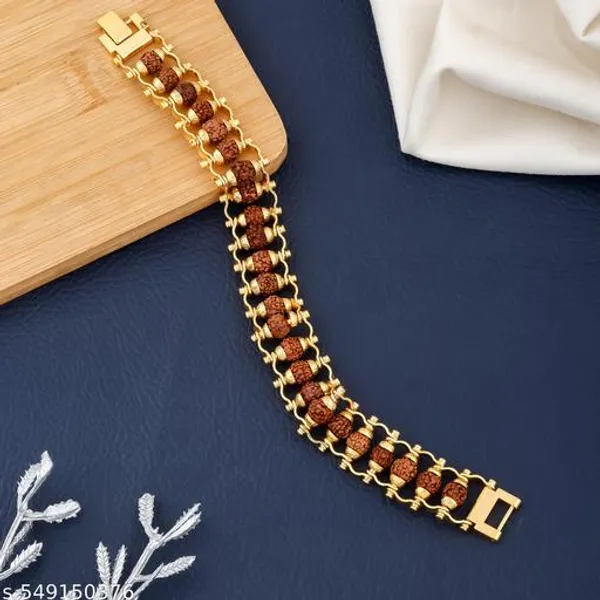 Gold_Plated_Modern_Rudraksha_Bracelet