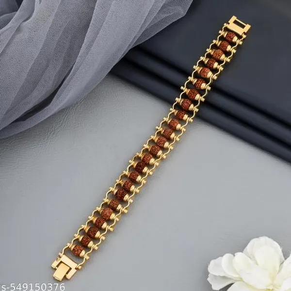 Gold_Plated_Modern_Rudraksha_Bracelet