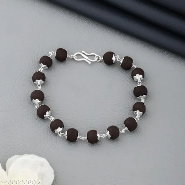 Silver_Plated_Karungali_Mala_+_Karungali_Bracelet_Combo_For_Men
