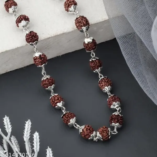 Original_Five_Face_Rudraksh_silver_plated_mala_6_mm_rudraksh_54_Beads_primium_Quality