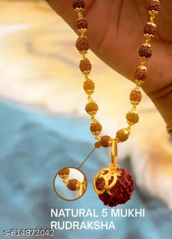 Five_Face_shree_om_Original_Nepali_Rudraksh_with_Gold_plated_mala_Primium_Quality_54_Beads