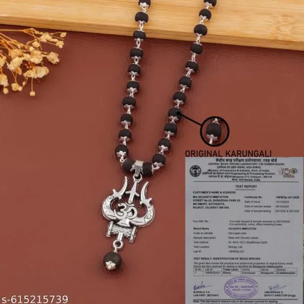 Original_Authentic_karungali_silver_plated_malai_with_om_Trisul_Locket