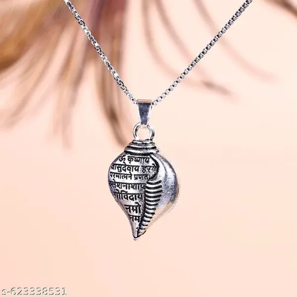 Shri_Krishna_vasudevaya_mantra_shankh_locket_with_silver_plated_chain