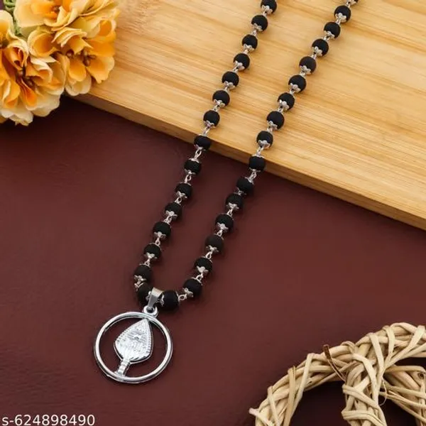 Original_Authentic_karungali_silver_plated_mala_with_Murgan_Trisul_Tilak_locket_8_mm_54_Beads_premium_Quality