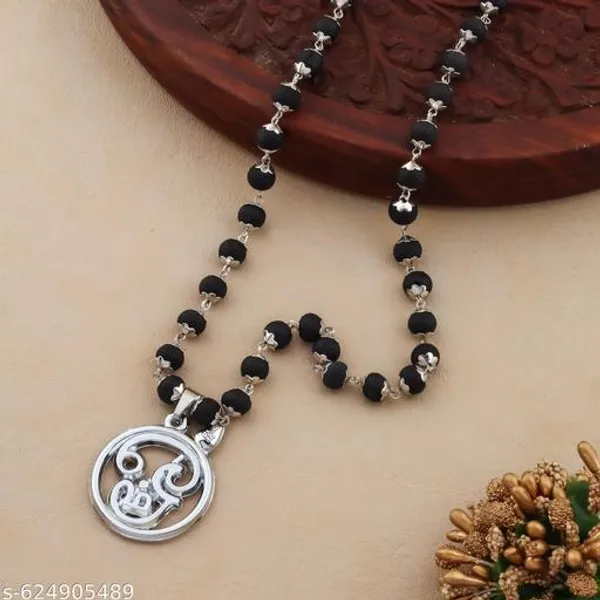 Original_Authentic_karungali_silver_plated_mala_with_Murgan_Trisul_Tilak_locket_8_mm_54_Beads_premium_Quality