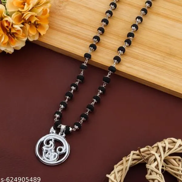 Original_Authentic_karungali_silver_plated_mala_with_Murgan_Trisul_Tilak_locket_8_mm_54_Beads_premium_Quality